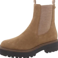 Faux Suede Lugg Sole Chelsea Boots