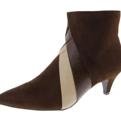 Faux Suede Mixed Media Booties