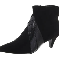 Faux Suede Mixed Media Booties