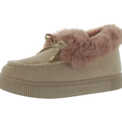 Faux Suede Moc Toe Ankle Boots