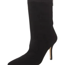 Faux Suede Pointed Toe Ankle Boots