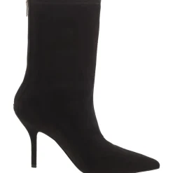 Faux Suede Pointed Toe Ankle Boots