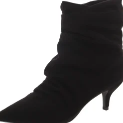 Faux Suede Pointed Toe Booties