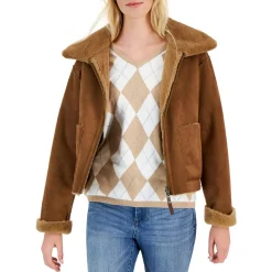 Faux Suede Reversible Motorcycle Jacket