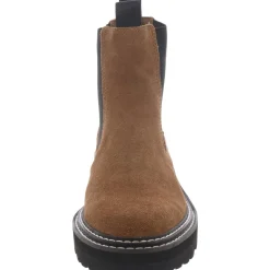 Faux Suede Round Toe Chelsea Boots