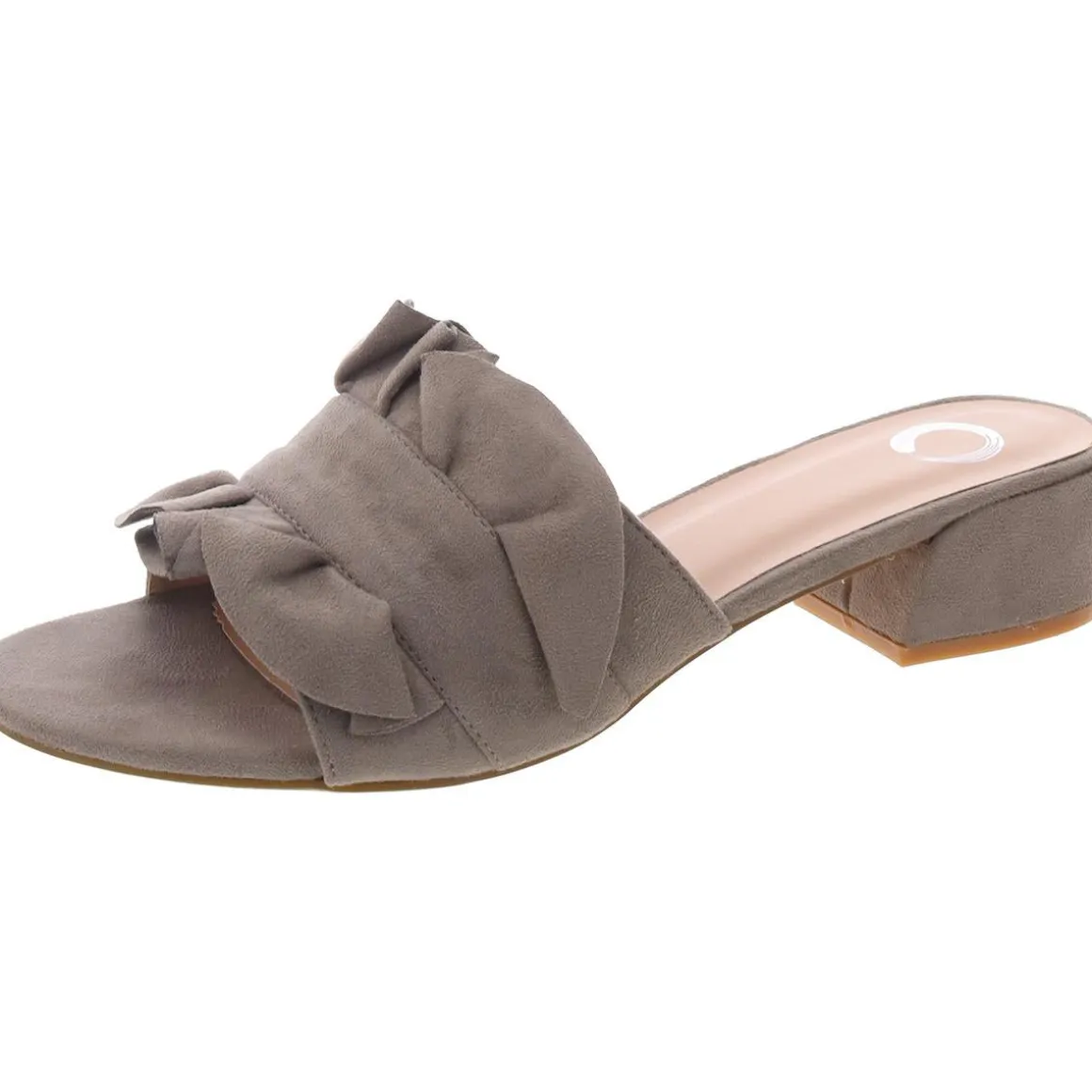 Faux Suede Sandal Block Heels