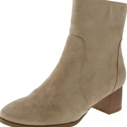 Faux Suede Zip Up Ankle Boots