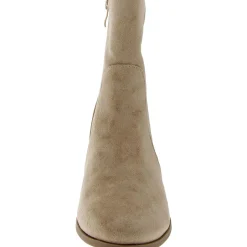 Faux Suede Zip Up Ankle Boots