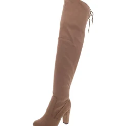 Faux Suede Zipper Over-The-Knee Boots