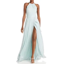 Faux Wrap Maxi Evening Dress