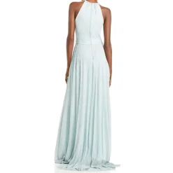 Faux Wrap Maxi Evening Dress