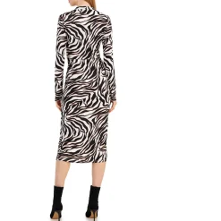 Faux Wrap Midi Wrap Dress