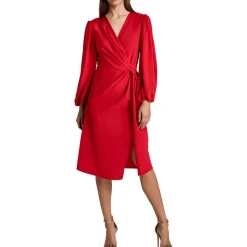 Faux-Wrap Sheath Dress