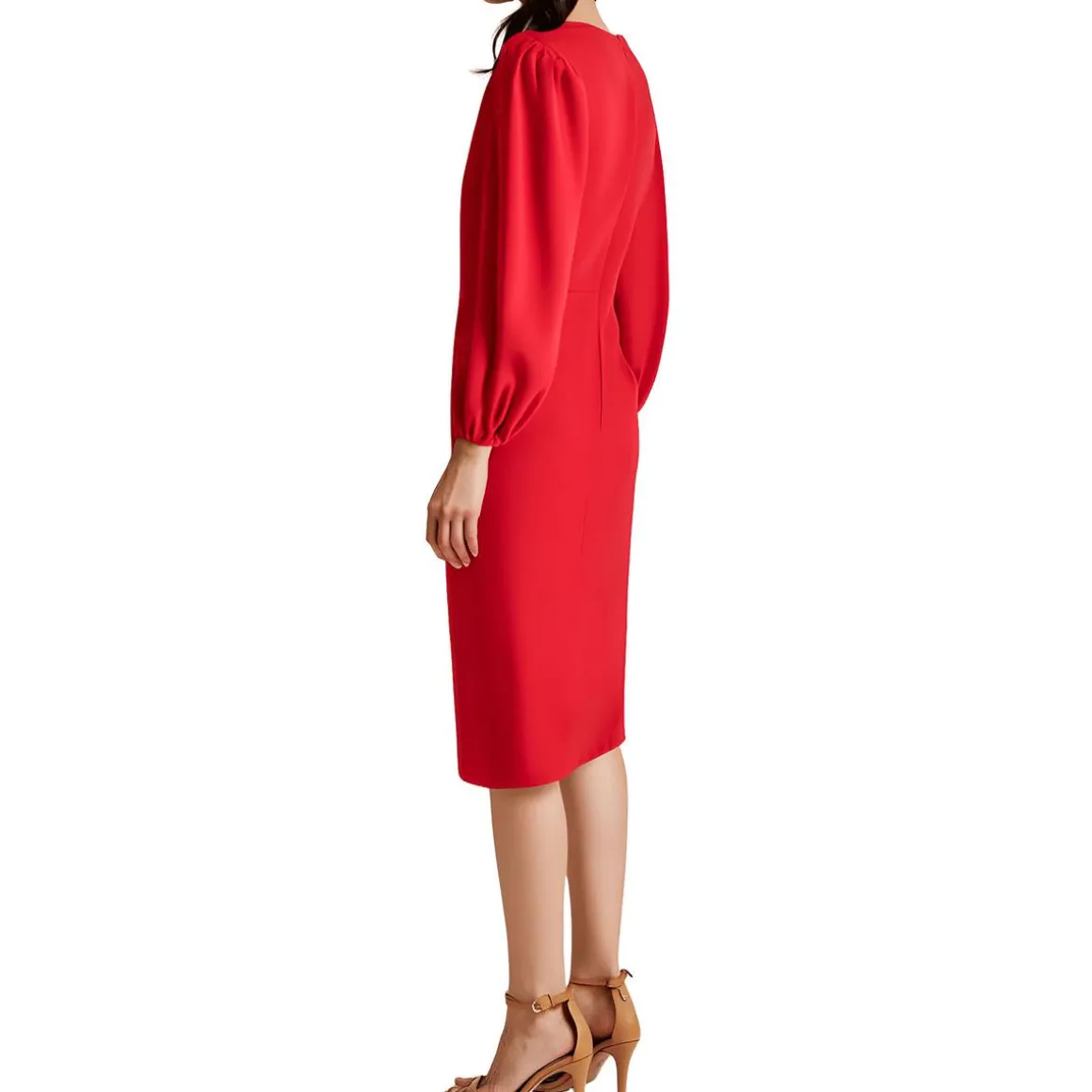 Faux-Wrap Sheath Dress