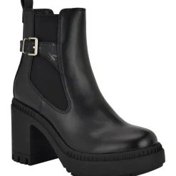 Fayth Stretch Faux Leather Ankle Boots