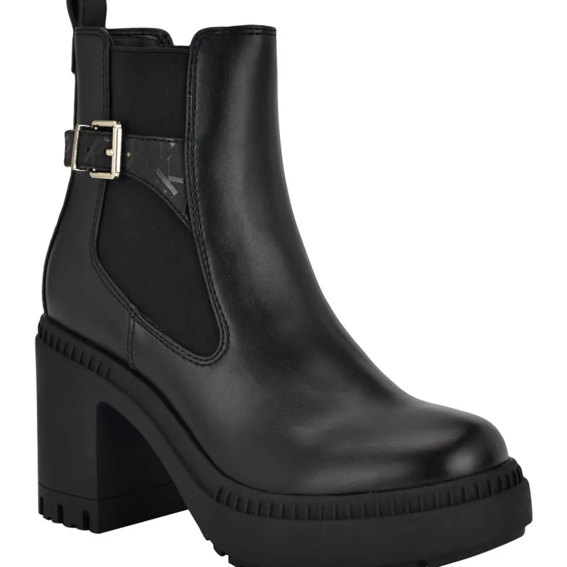 Fayth Stretch Faux Leather Ankle Boots