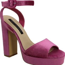 FCTRYN Solid Vegan Suede Platform Heels