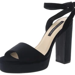 FCTRYN Solid Vegan Suede Platform Heels