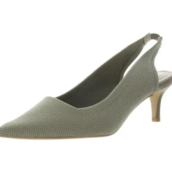 FCVIVA Embellished Knit Kitten Heels