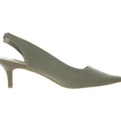 FCVIVA Embellished Knit Kitten Heels