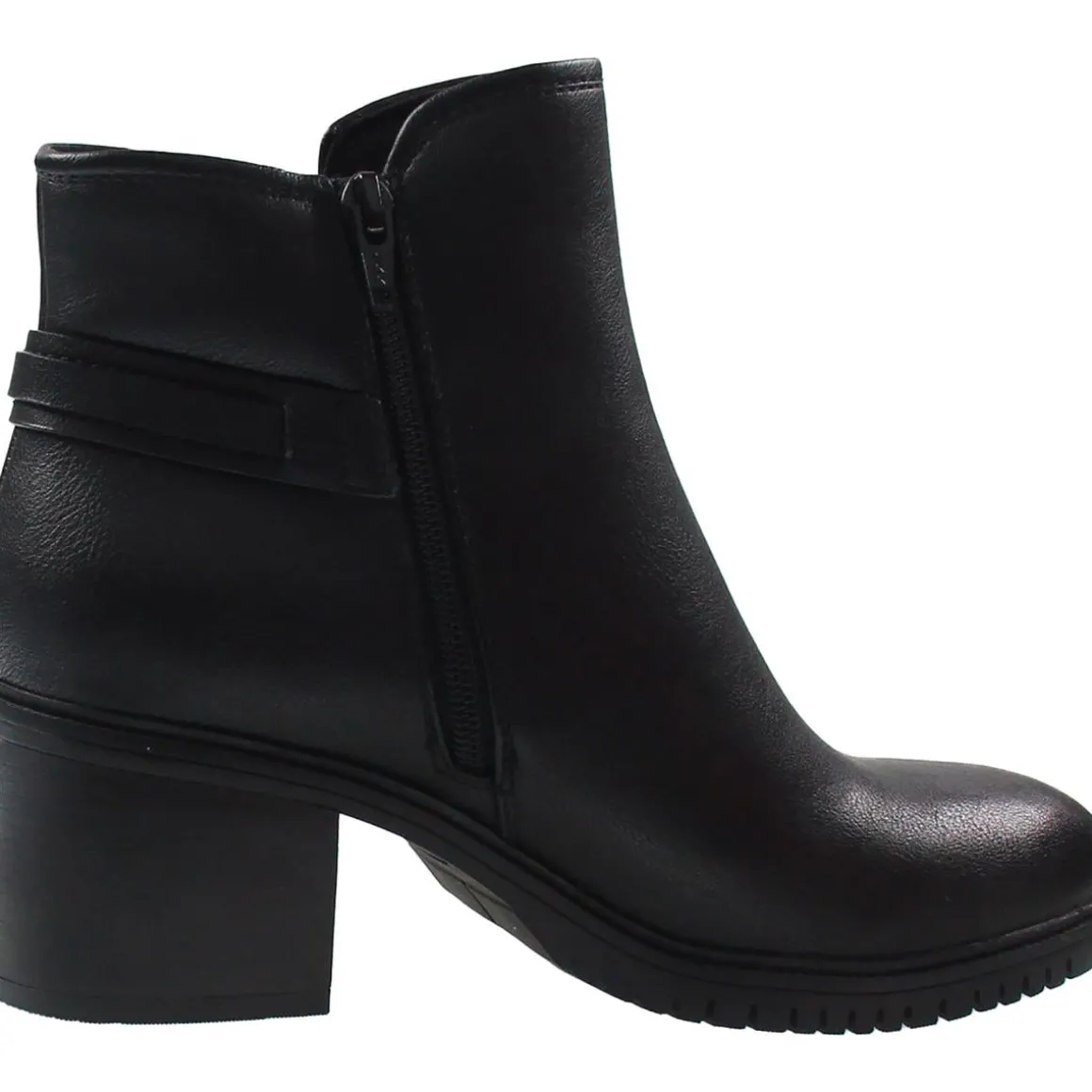 Felicia Faux Leather Zipper Booties