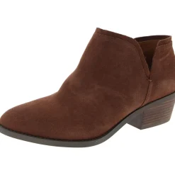 Ferolia Suede Almond Toe Ankle Boots