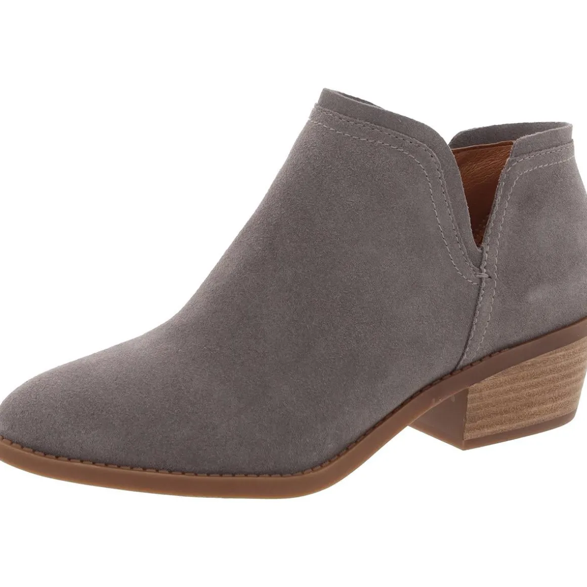Ferolia Suede Almond Toe Ankle Boots