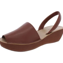 Fine Glass Slip On Slingback Wedge Sandals