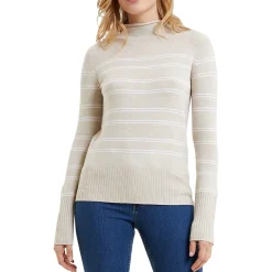 Fitted Funnel Neck Pullover Sweater