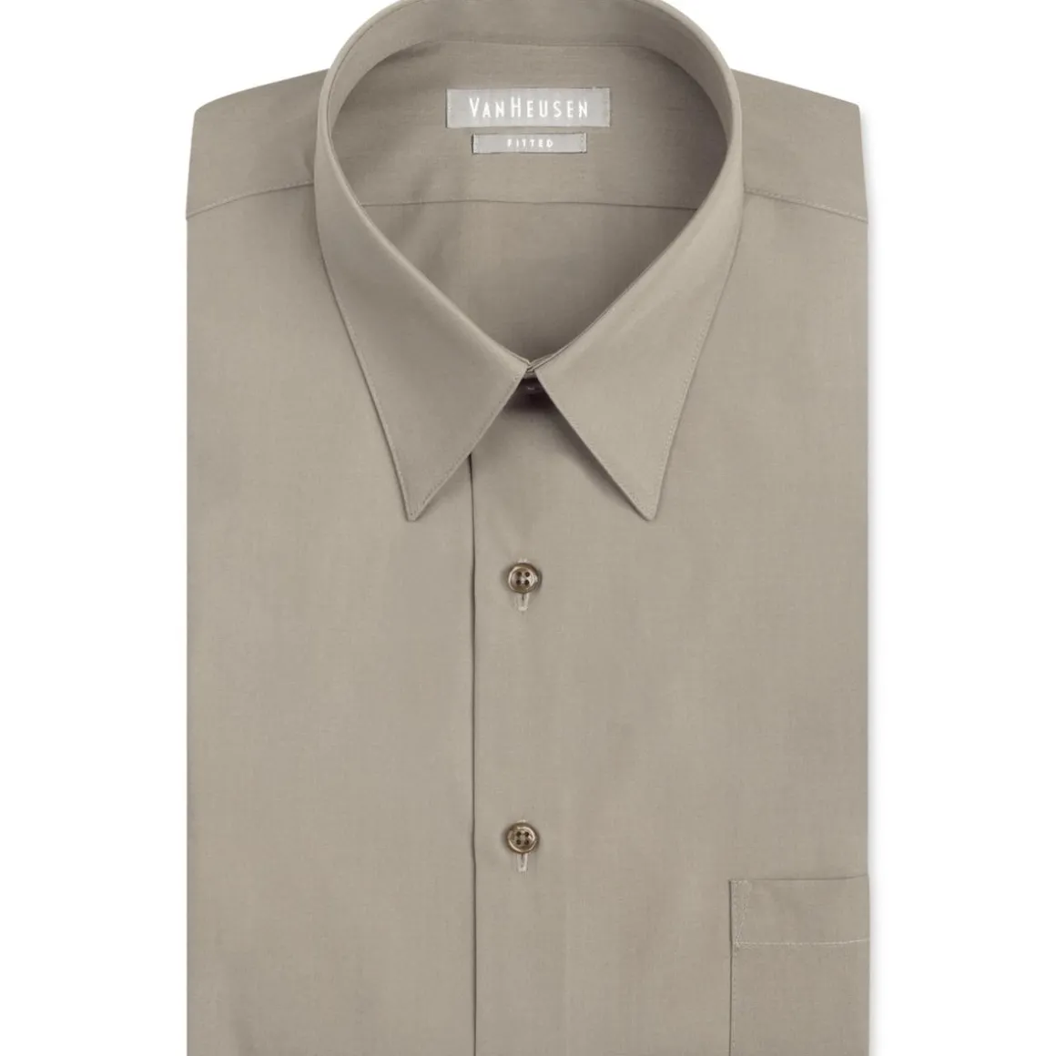 Fitted Spread Collar Dress Shirt