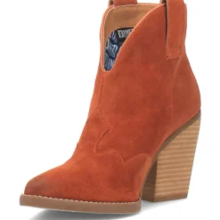 Flannie Open Stitch Leather Ankle Boots