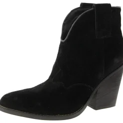 Flannie Open Stitch Leather Ankle Boots