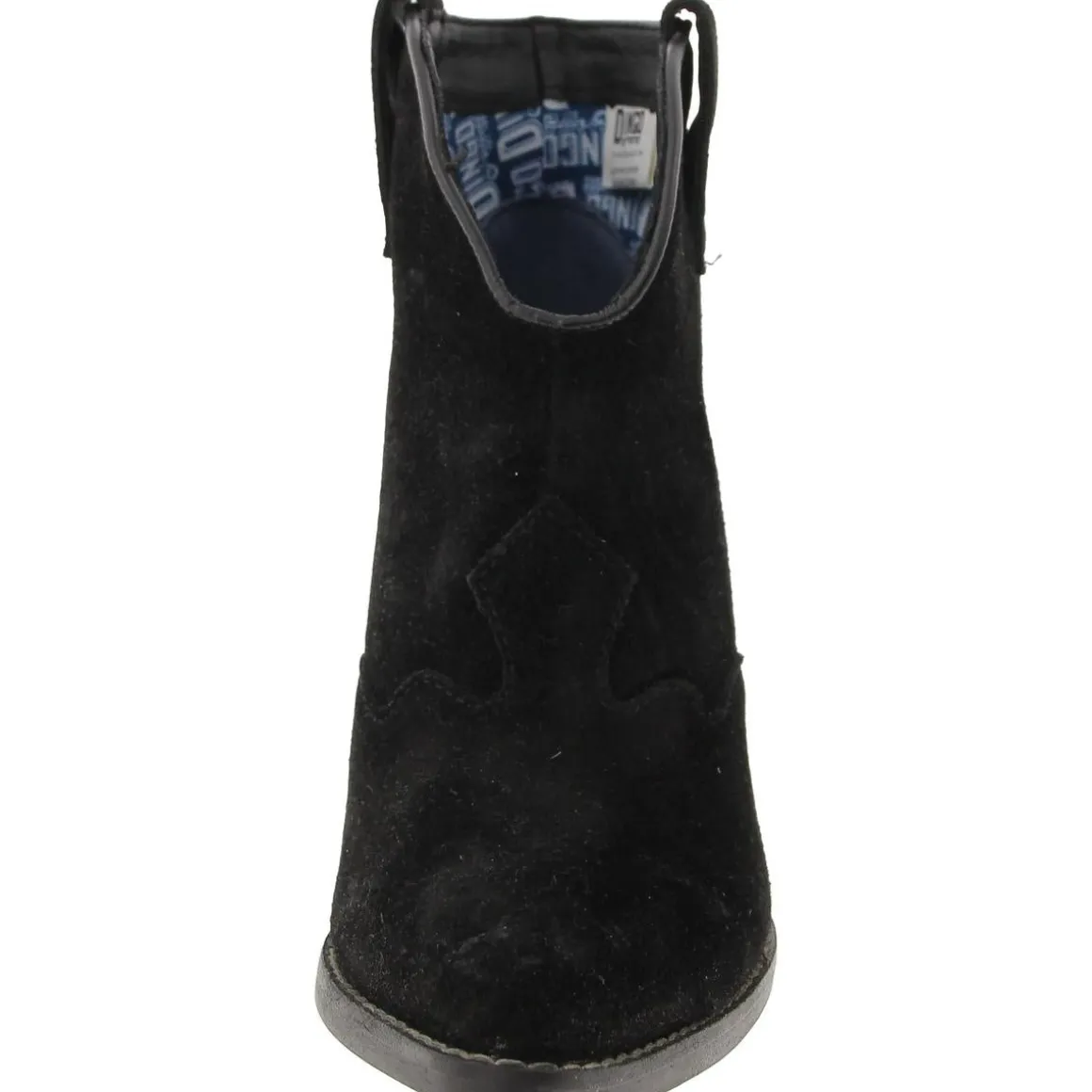 Flannie Open Stitch Leather Ankle Boots