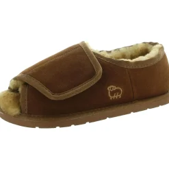 Fleece Lined Suede Slide Slippers