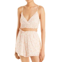 Floral Adjustable Straps Bra-Top