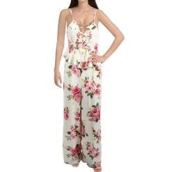 Floral Double V Jumpsuit