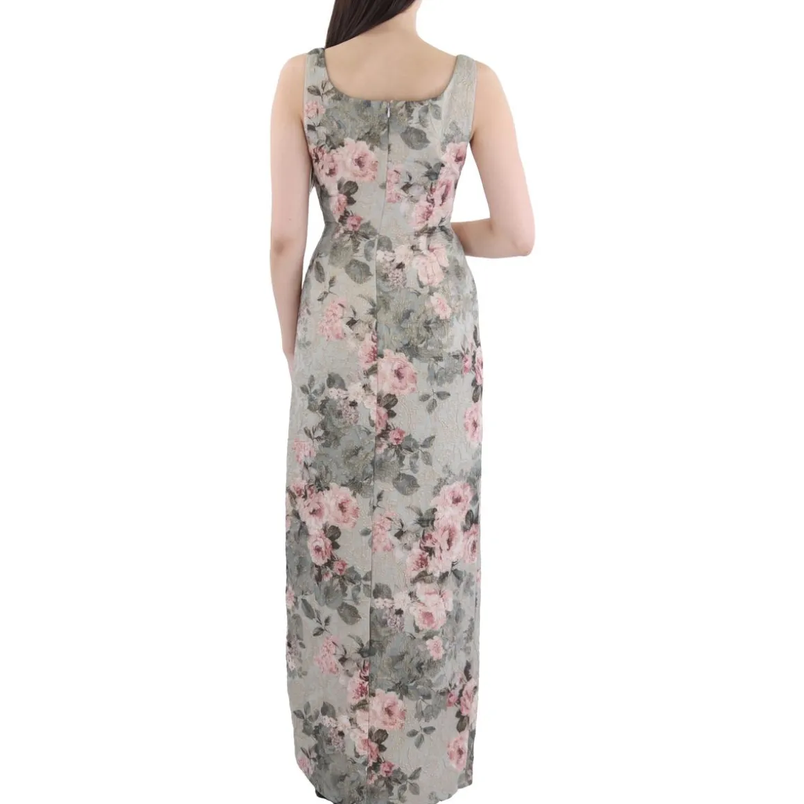 Floral Metallic Formal Dress