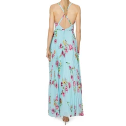 Floral Pleated Formal Dress