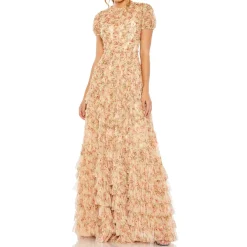 Floral Print Evening Dress