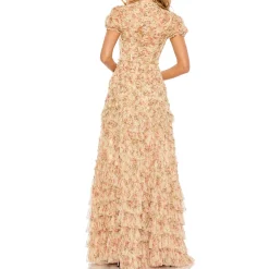 Floral Print Evening Dress