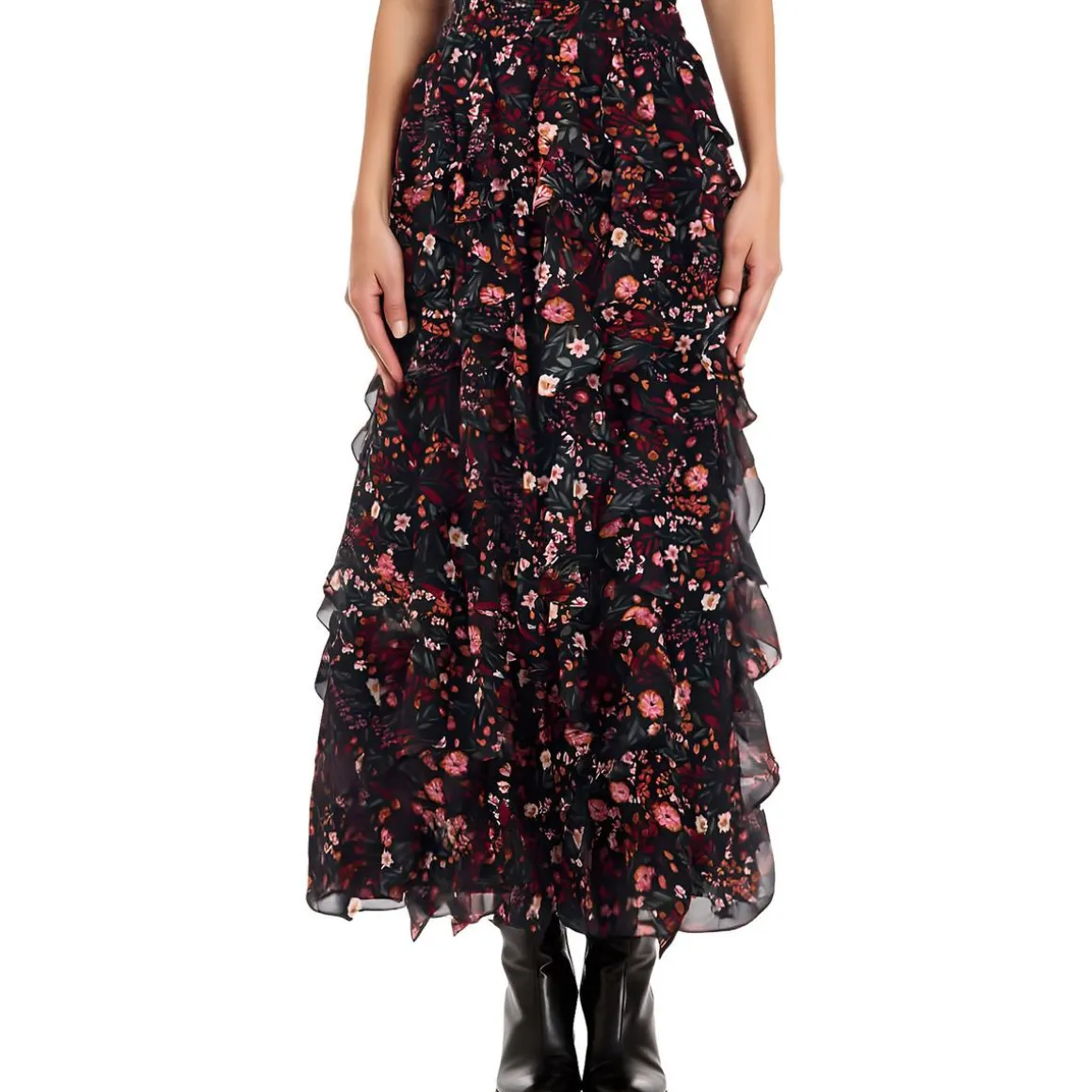 Floral Print Maxi Skirt