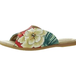 Floral Print Slide Sandals