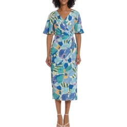 Floral Print Wrap Dress