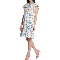 Floral Print Cotton Mini Dress