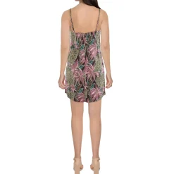 Floral Print Linen Mini Dress