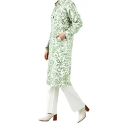 Floral Print Long Raincoat