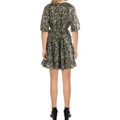 Floral Print Mini Wrap Dress