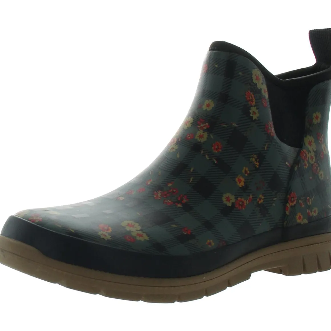 Floral Print Rubber Rain Boots