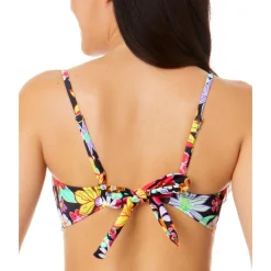 Floral Print Smocked Bikini Swim top