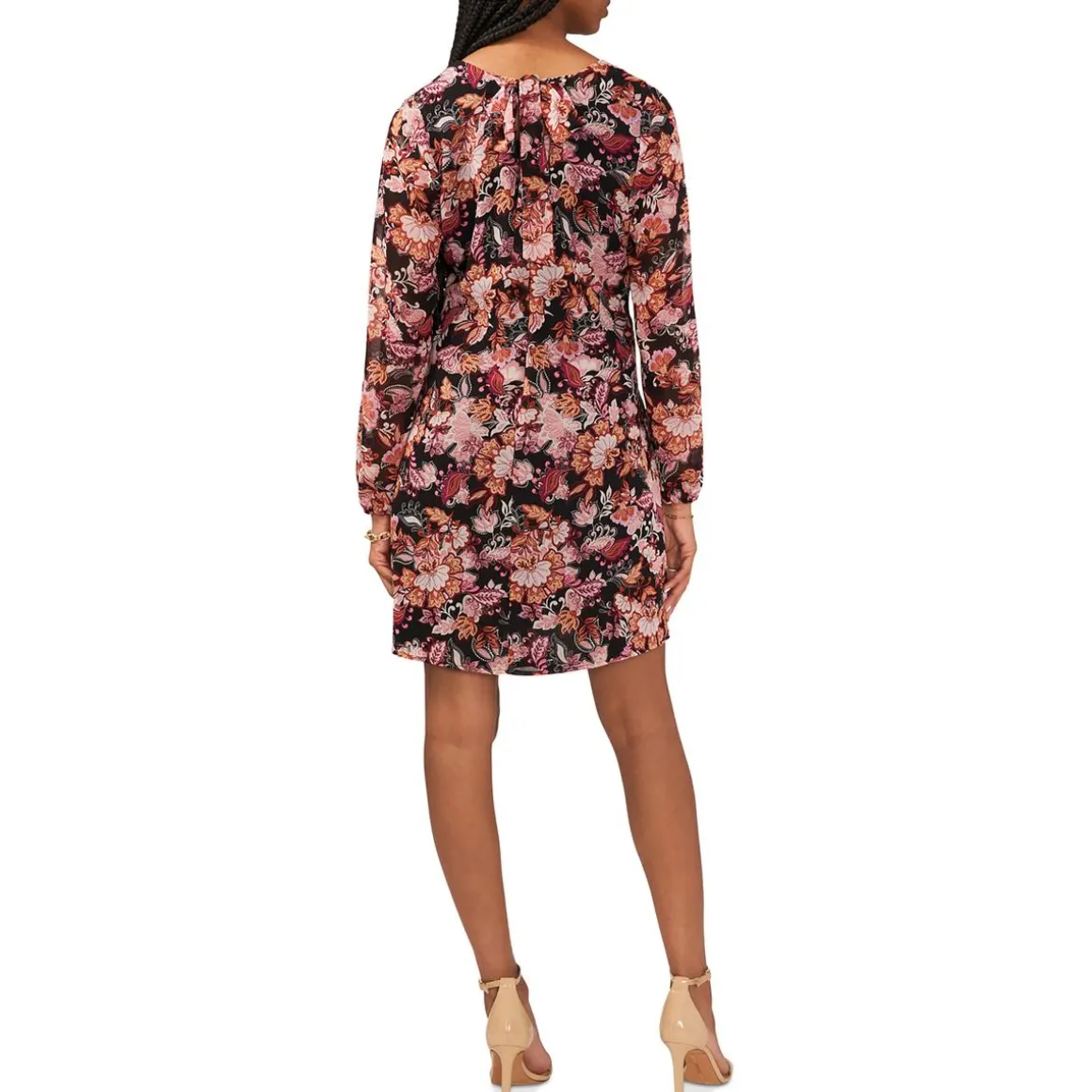 Floral Print Tie Back Sheath Dress